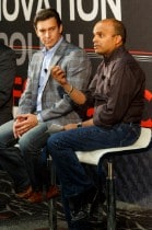 Mark Fields and Raj Nair at Ford GT Innovation Event in A...